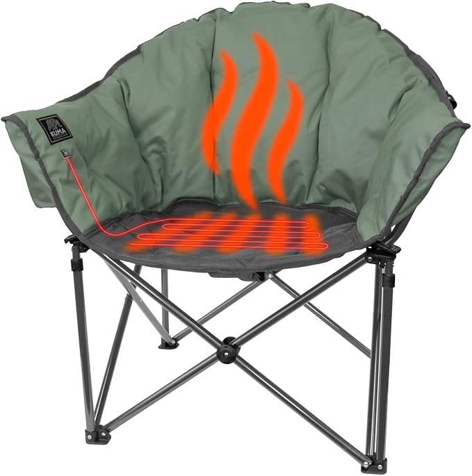 Kuma Outdoor Gear - Lazy Bear Heated Chair w/Power Bank (Sage/Graphite)
