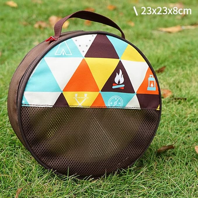 22PCS Service Plate Set with Travel Bag Stainless Steel Plates and Bowls Camping Set for Outdoor Camping Hiking Picnic BBQ Beach