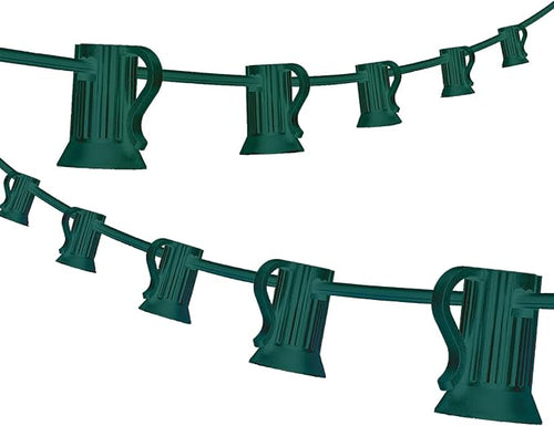 100FT C9 Light String Christmas Stringer E17 Light Sockets 12 Spacing C9 Stringer Set Green Outdoor String Light Strand for Wedding Patio Event Lighting Decor Green Wire