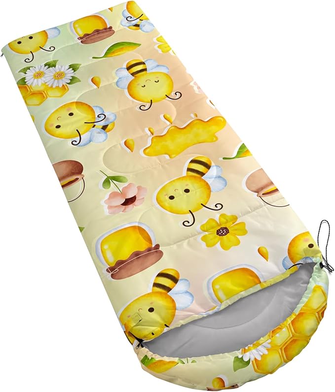 QOOMO Axolotl Cute Camping Sleeping Bags3 Season Warm &amp Cool WeatherLightweightWaterproof Sleeping Bags for Adults &amp KidsTravelingand Outdoors