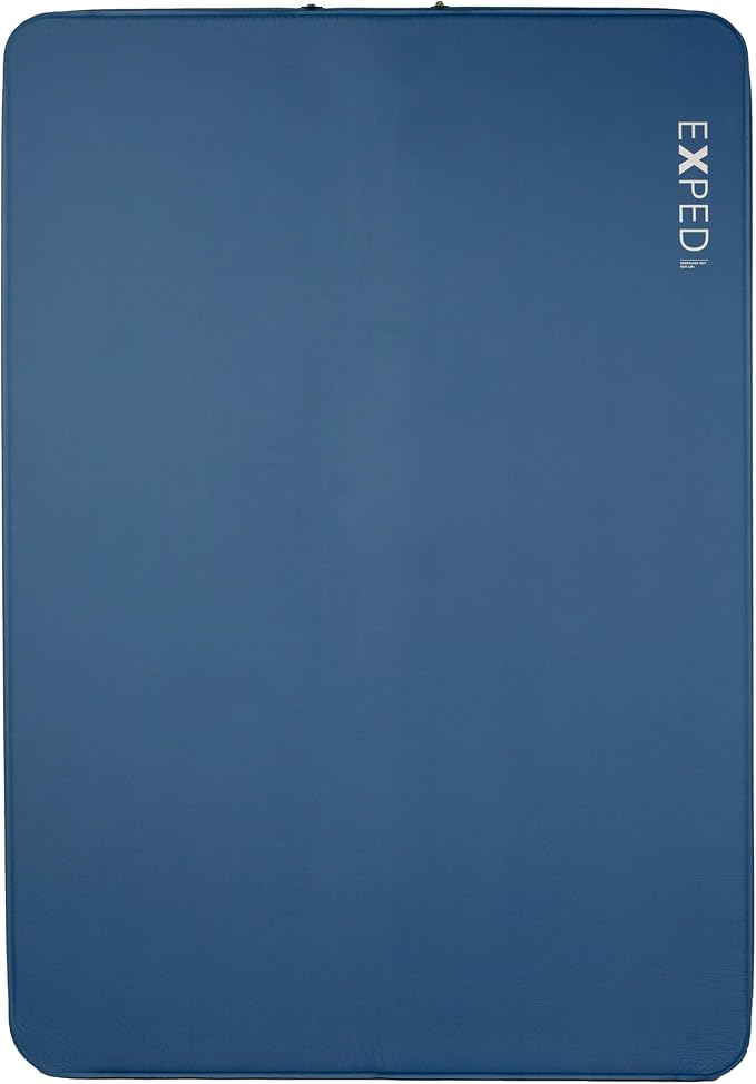 Exped DeepSleep Mat Duo Long Wide Plus - Self Inflating Firm Car Sleeping Mat 3” Foam Pad Pump Included