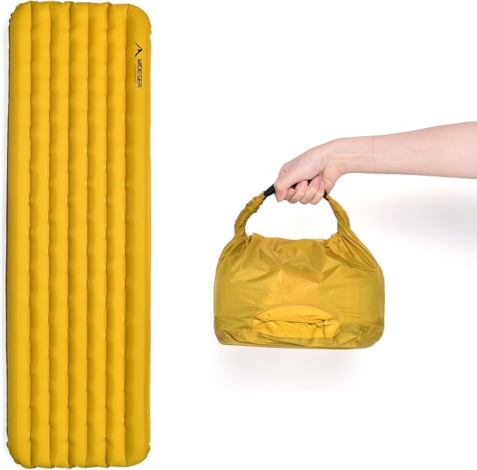 widesea Sleeping Pad R-Value 7.6 for Cold Weather Camping - Ultra Lightweight 777g 199x58x9cm Compact 26.5x17cm Double Valve