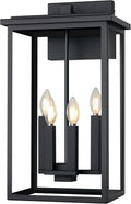 Extra Large Outdoor Wall Light FixtureBlack Outdoor Wall SconceExterior Garage Lights Modern Exterior Lights for HouseWaterproof Front Porch Lanterns with Toughened Glass E12 1 Pack