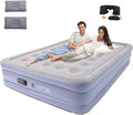 Queen Air Mattress Bed with Built in Pump16 Inches High Queen Airbed Inflatable MattressComfort Thickened Blow Up Air MattressTravel Sleeping Pad for Guests Home(Queen Size)