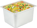 Restaurantware-Kitchen Tek 1/2 Half Size Steam Table Pan 1 Anti-Jam Steam Pan - Lid Sold Separately 8â€ Deep 24 Gauge Stainless Steel Freezable For Catering Event And Party