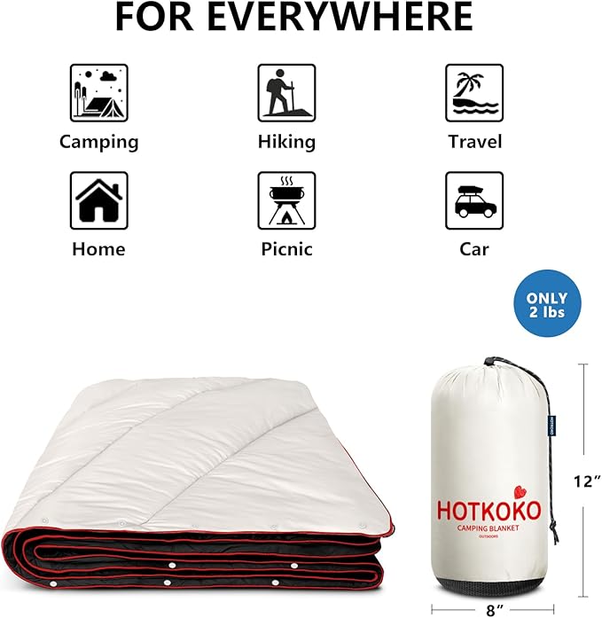 Camping BlanketLightweight Puffy Printed Camping Blanket Packable Outdoor Blanket for CampingTraveling Stadium Hiking Picnics