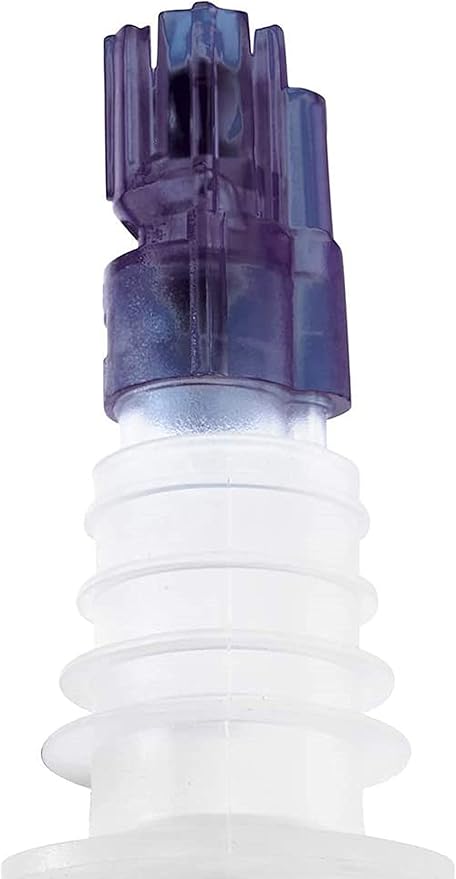 TrueCraftware- 1-1/8 oz Measured Liquor Pourer with Purple Tail &amp No Collar Acrylonitrile Set of 12- Cocktail Shot Dispenser Liquor Bottle Pourers Alcohol Liquor Pourers Bar Bartender Accessories