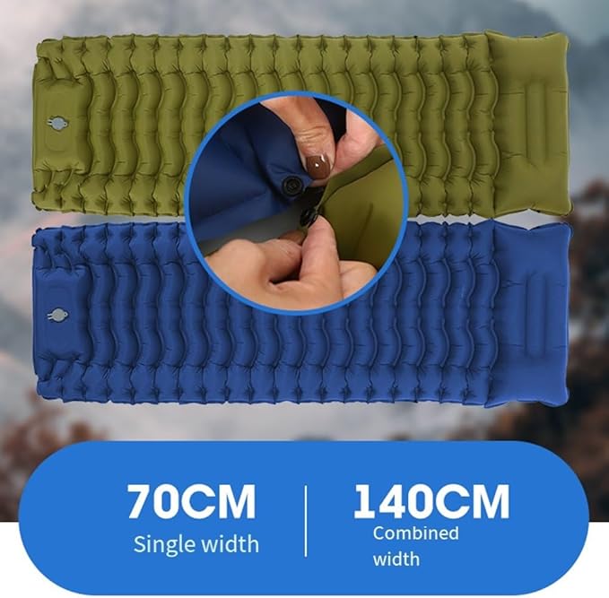 Portable Inflatable Mattress with Quick Foot Pump Ideal for Camping and Hiking Lightweight and Comfortable