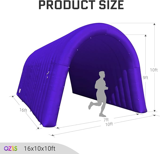 OZIS 16Ft Inflatable Tunnel Entrance Sports with Installed Blower Inflatable Football Tunnel Tent Entryway for Business Advertising Event Exhibition Promotion(16x10x10Ft)