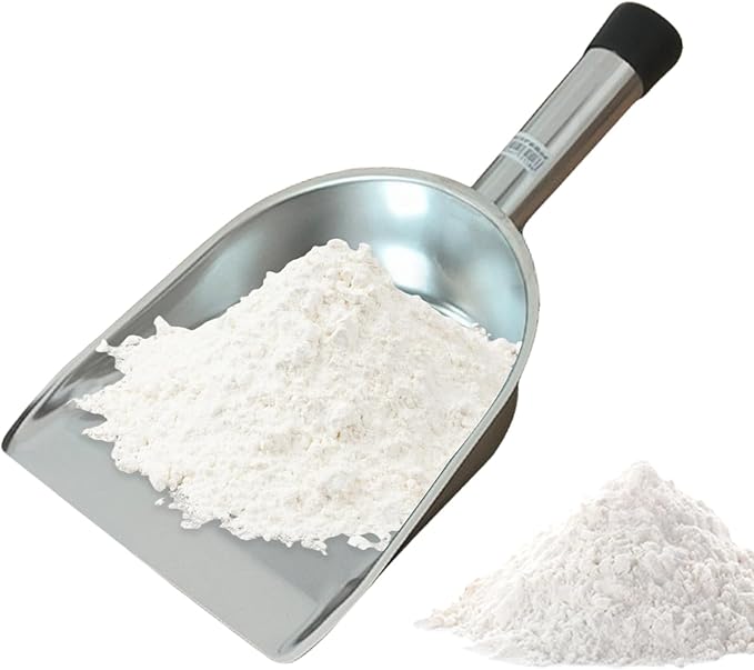 Large Stainless Steel Scoop 15.55x8.27x3.15 Inch Flour Shovel 470g Metal Bagger for Bulk Grains Sugar Laundry Room Feed Restaurant Buffet Warehouse