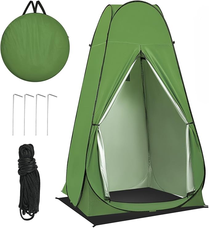 Pop Up Privacy Shower Tent Outdoor Portable Changing Tent Camping for Camping Beach Toilet Shower Bathroom Changing Room Sun Shelter with Window with Carry Bag