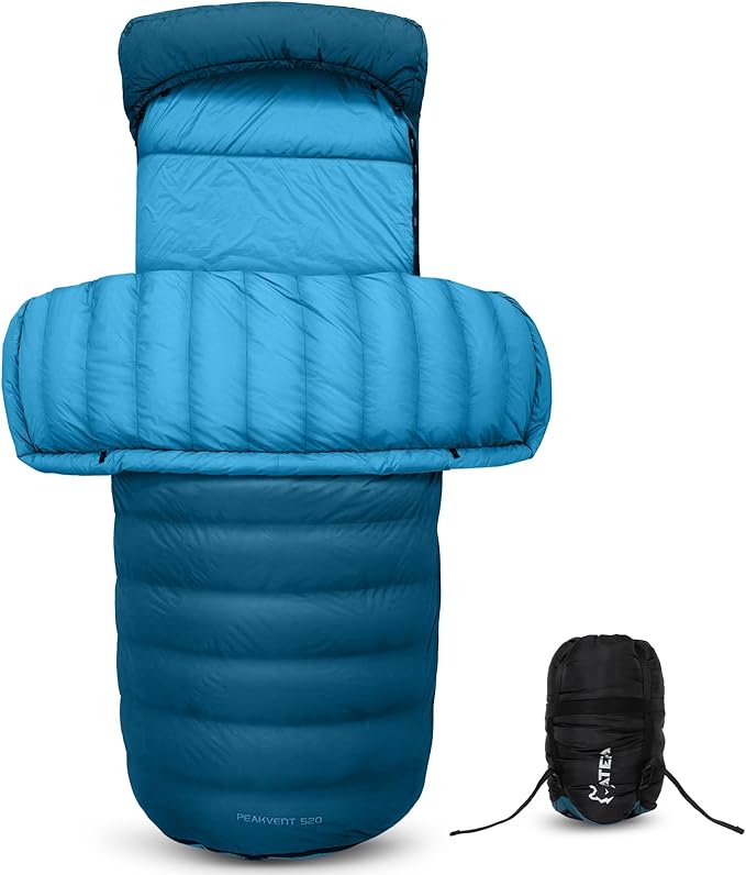 ATEPA Down Sleeping Bag for Adults Recycled Ultralight 35°F 40°F 45°F 50°F 650FP / 700FP 3 Season Compact Sleeping Bags with Compression Sack for Backpacking Camping Hiking Can Be Attached to Pad