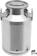 60L Stainless Steel Milk Can Heavy Duty Food Storage &amp Transport Container for Dairy Wine Grains Ideal for Home Farm &amp Commercial Use With a Faucet