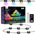 APPECK Permanent Outdoor Lights 400ft with 288 LED Lights 144W Smart RGBW Eaves LightsDC 36V 40LM IP67 Waterproof String Lights for Christams Party Decor Compatible with Alexa Black