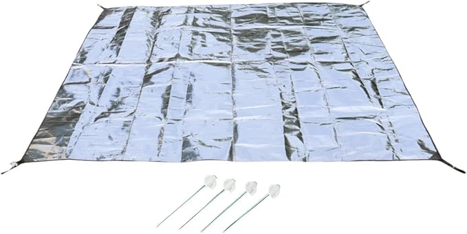 Double Sided Aluminum Foil Pad Portable Waterproof Camping Mat for Hiking Beach Tent 200x200cm