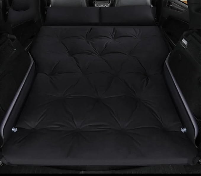 Car Inflatable Mattress SUV Mpv Inflatable Bed Automatic Inflatable Car Bed Rear Travel Sleeping Mat Portable Car Sleeping Mat (Black)