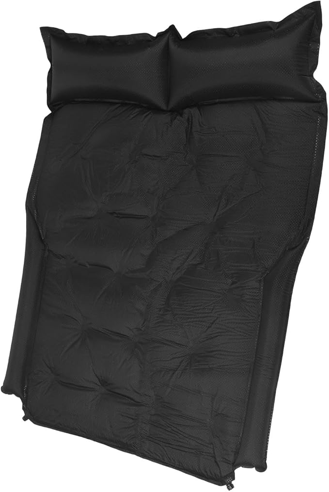 SUV Air Mattress 5cm Thickness Soft Suede Inflatable Car Bed with Side Guard for Mid Large SUV Minivan Truck (Black)