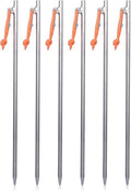 iBasingo 6-Pack Titanium Tent Stakes 20/24/30/35/40cm with Reflective Ropes Ultralight Backpacking Stakes for Camping Hiking Picnic Corrosion-Resistant &amp Durable Ground Pegs Ti4012P
