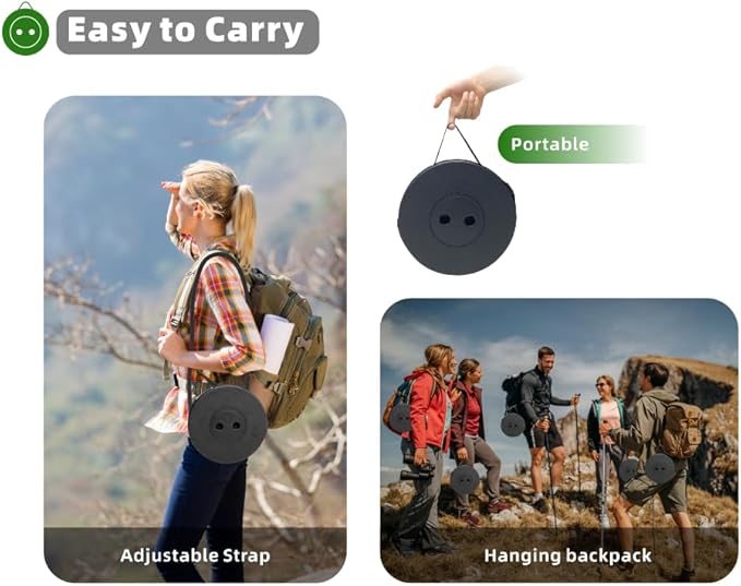Collapsible Telescoping Stool 2-Pack – Camping Foldable Chair Portable Stool Load Capacity 550lbs Outdoor Chair Camping Hiking Fishing Queuing BBQ Garden Parties Rotatable Retractable