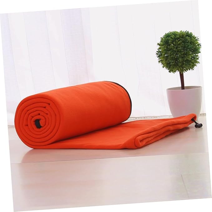 Alipis Portable Orange Outdoor with Adjustable Zipper Breathable Fleece Design Compact Travel Storage for Camping Hiking Backpacking and Trekking Activities