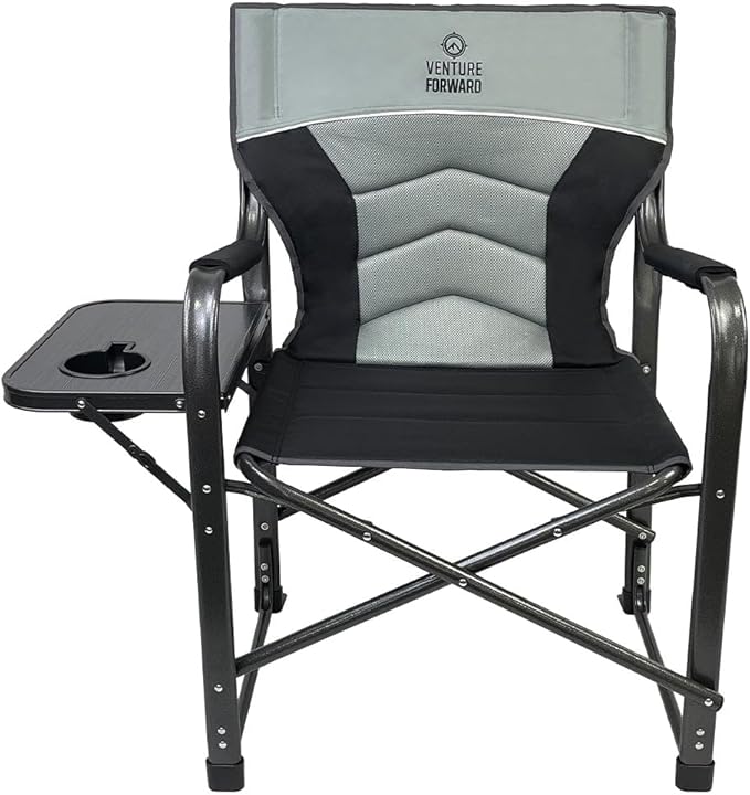 XL Directors Chair - Heavy-Duty Camping Chair with Table Perfect for Camping and Outdoor Activities - 400 lbs. Capacity