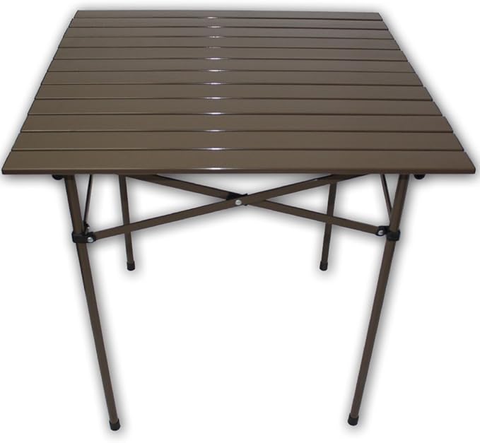 TA2727 Tall Aluminum Portable Table with Carrying Bag Brown