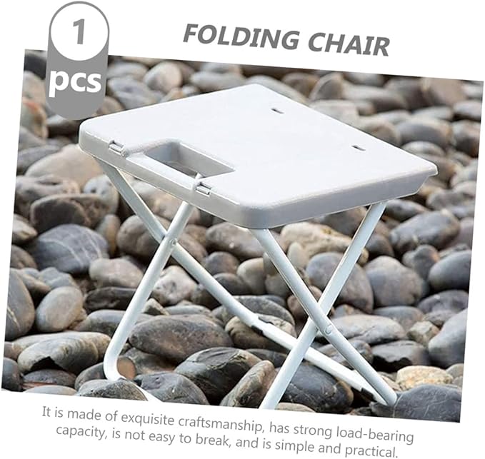 SUPVOX Portable Folding Stool Lightweight Folding Chair Camping Hiking Gardening Fishing BBQ Compact Outdoor Stool Carry Bag