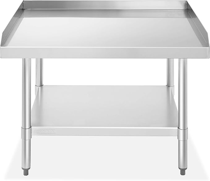 GRIDMANN NSF 16-Gauge Stainless Steel 36 L x 30 W x 24 H Equipment Stand Grill Table with Undershelf for Commercial Restaurant Kitchen