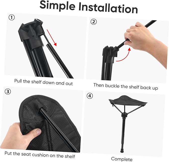 Folding Stool Chair for Adults Compact Outdoor Portable Seat Beach Chair
