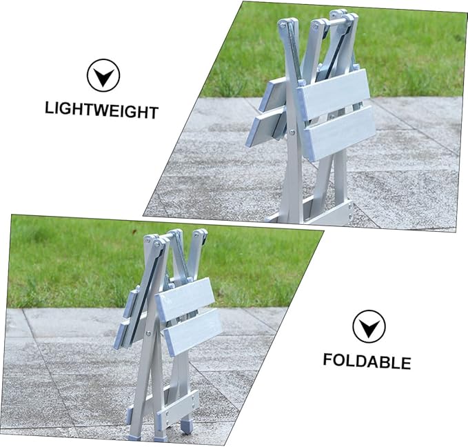 1Pc Lightweight Folding Stool Aluminum Alloy Design for Outdoor Camping Garden Fishing and Picnics Compact Portable with Weatherproof Surface
