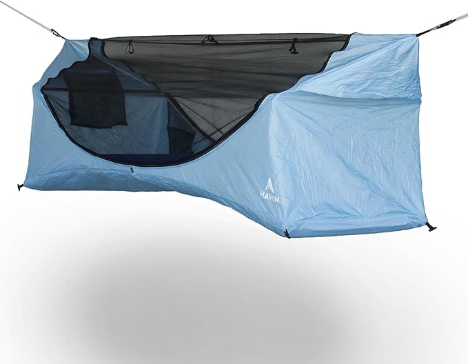 Haven Tents Lay Flat Hammock Tent - Waterproof Camping Hammock with Mosquito Net Insulated Pad and Rainfly - Haven Tent Haven XL Haven Safari