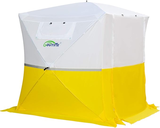 Goutime Professional Work TentInstant Pop-Up Canopy Tent 2x2m Heavy-Duty Portable Shelter for Construction Site Outdoor Workshop Warehouse &amp CampingYellow