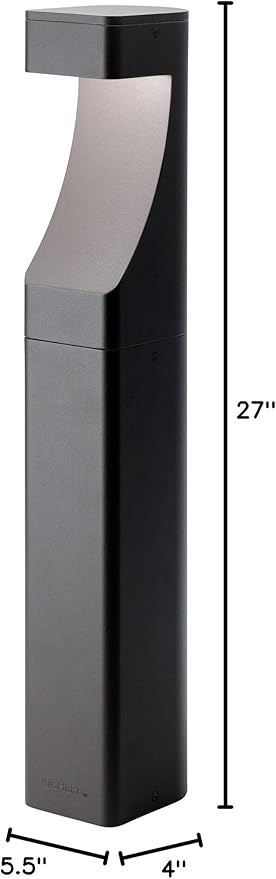 Kichler 12 Volt Bollard Path Light in Textured Architectural Bronze Finish for Pathways Sidewalks and Planting Beds 15848AZT