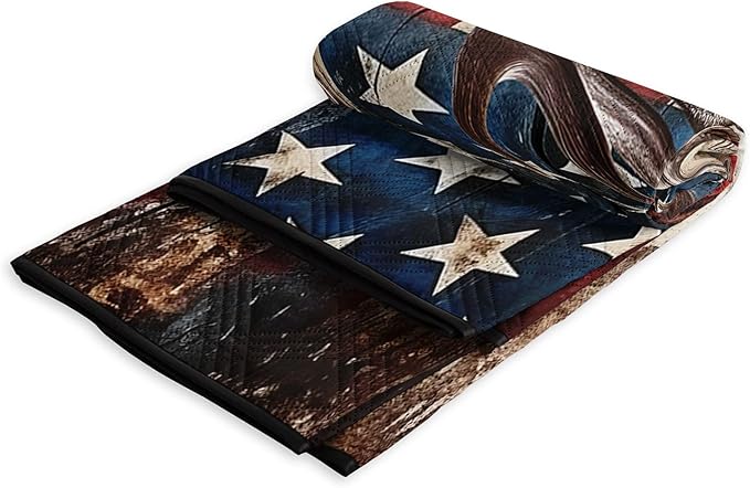 Outdoor Picnic BlanketPortable Sandproof Waterproof Picnic MatAmerican Flag Deer Printed Camping Beach Mat for Sand and Wet Grass Hiking (Deer S)