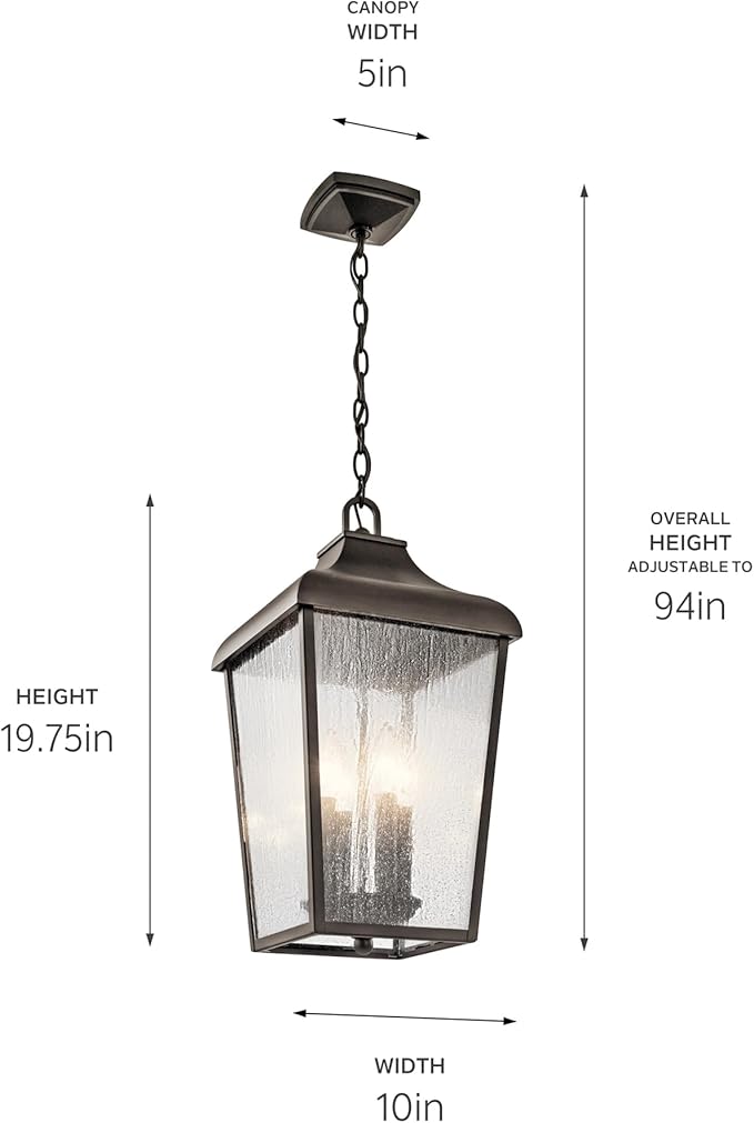 Kichler 49740OZ Four Light Outdoor Pendant