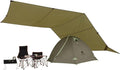 GEERTOP 17 × 10 ft Large Camping Tent Tarp Outdoor Waterproof Flame Retardant Hammock Rain Fly Backpacking Tent Tarp Shelter for Hiking Travel Picnic(Not Includes Poles)