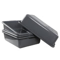 Yuright 22 L Grey Plastic Commercial Bus Tubs 4 Packs Restaurant Bus Tote Box