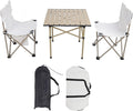 Lightweight Folding Aluminum Alloy Camping Table and Chairs Set with Storage Bags for Outdoor Camping