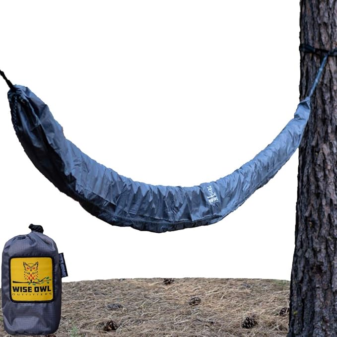 Wise Owl Outfitters Hammock Sleeve - Snakeskin Defender Camping Hammock Cover for Rain - Universal Waterproof Protection for Rain Fly Tarps and Camping Gear