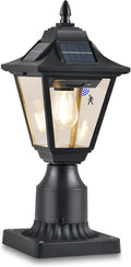 Solar Post Lights Outdoor Solar Lamp Post Light with Motion Sensor Dusk to Dawn Waterproof Aluminum Pillar Lamp with Pier Mount Base for Garden Yard Patio