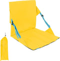 Portable Folding Stadium Seat with Adjustable Backrest 2-Person Comfort Ultralight for Bleacher Sports Outdoor Concerts Camping Picnics Beach Yellow
