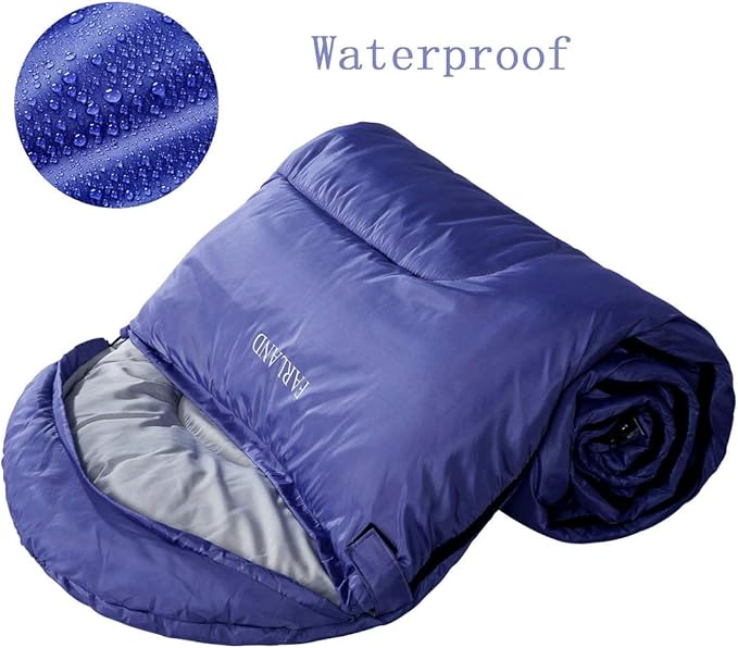 FARLAND Sleeping Bags 30℉ for Adults Teens Kids with Compression Sack Portable and Lightweight for 3-4 Season Camping HikingWaterproof Backpacking and Outdoors