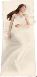 Sleeping Bag LinerLong Staple Cotton Adult Sleep Sack &amp Travel SheetsTravel Sleep Sack for Backpacking Hotels &amp Hostels Lightweight Travel Sheet Camping SheetsHas Full Length Zipper