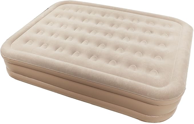 aqxreight Double High Mattress Inflatable Bed with Built in Pump Cushion Bed Outdoor Camping Tent Mattress 197x150x40cm