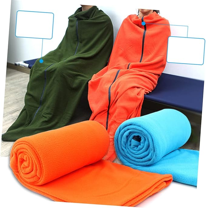 SUPVOX Fleece Envelope Sleeping Bag for Adults Portable Camping Travel Sleeping Bag Lightweight Warm Sleep Sack for Outdoor Activities