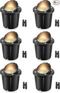 HIBOITEC Low Voltage Landscape Lights 12W LED Outdoor In-Ground Lights 1200LM Waterproof IP67 Landscape Lighting Anti-Glare Die-Cast Aluminum Garden Lights for Pathway Tree Yard 6 Pack