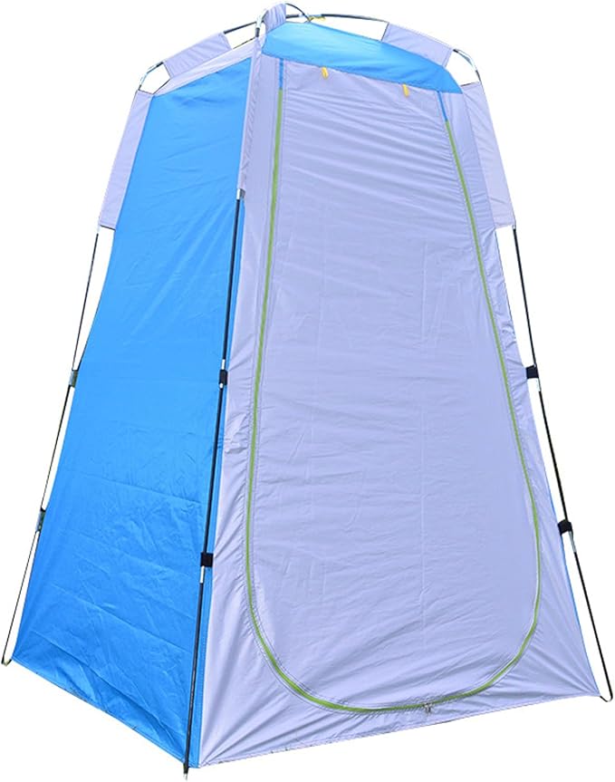 Toilet Tents for Camping 170T Water &amp Sun Proof Shower Tent with Zippered Door Windproof Rope &amp Peg for Outdoor.