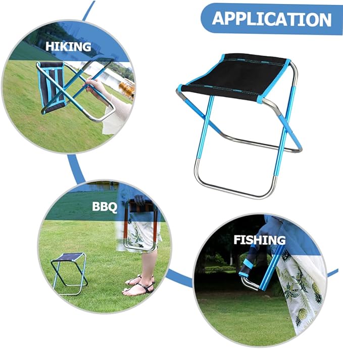 Multi-Function Camping Stool Comfortable Beach Stool Portable Folding Chair Easy to Carry for Hiking BBQ Fishing