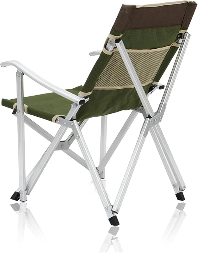 Outdoor Aluminum Alloy Folding Fishing Chair for Beach Camping and Nap Portable Lounge Chair for Leisure and Back Support