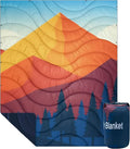 Camping Blanket Packable Down Alternative Puffy Outdoor Blankets Lightweight Water-Resistant Compact Outdoor Blanket for Airplane Travel Picnic Stadium Hiking Party Cold Weather 55x78.8